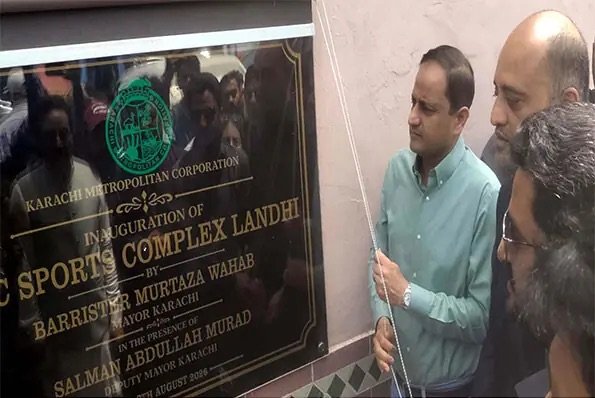 Mayor Inaugurates Renovated KMC Sports Complex in Landhi